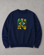 Moletom Brasil Cultura Nacional Com Símbolos Estilo Casual Urbano