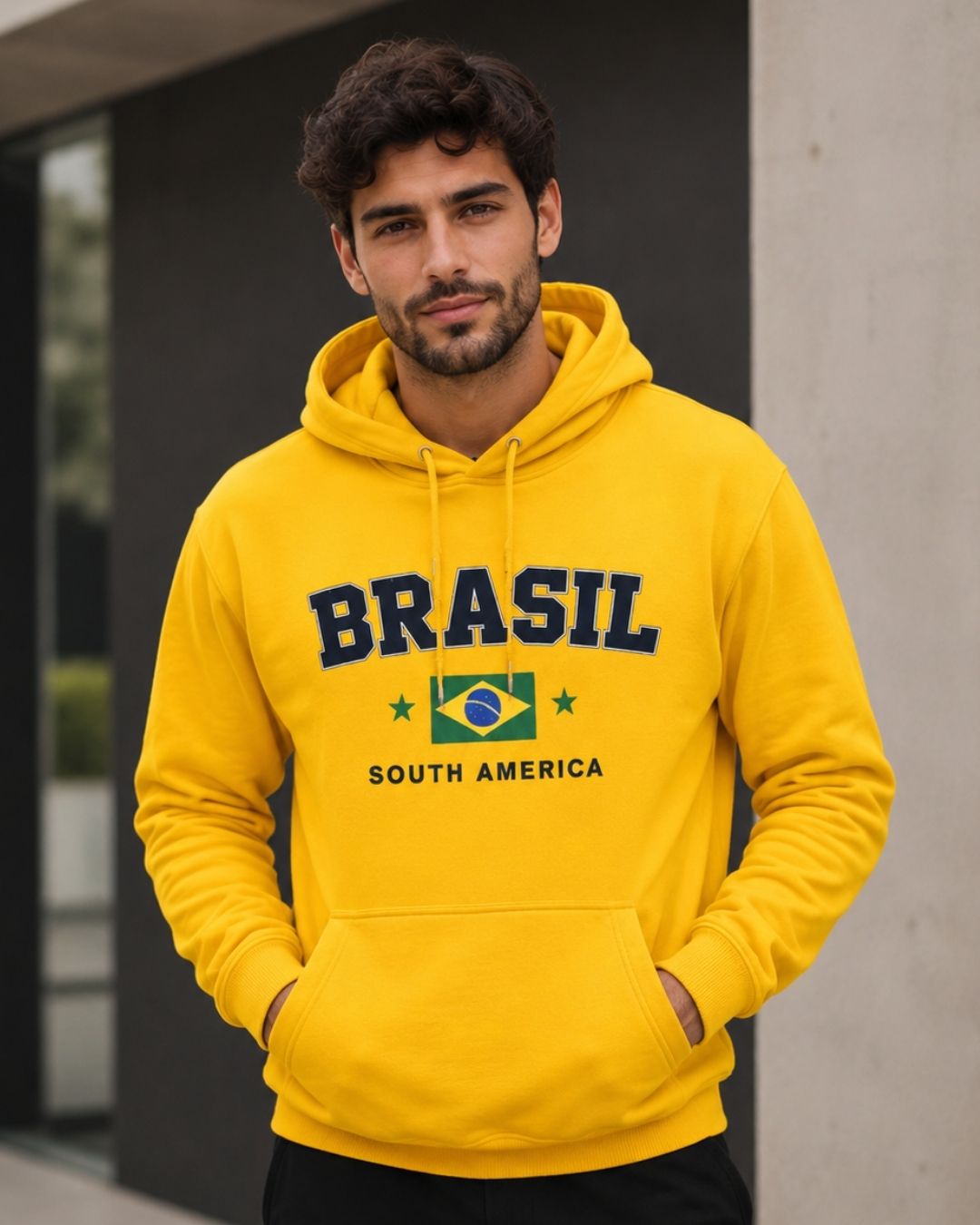 Moletom Canguru Brasil Bandeira Nacional South America