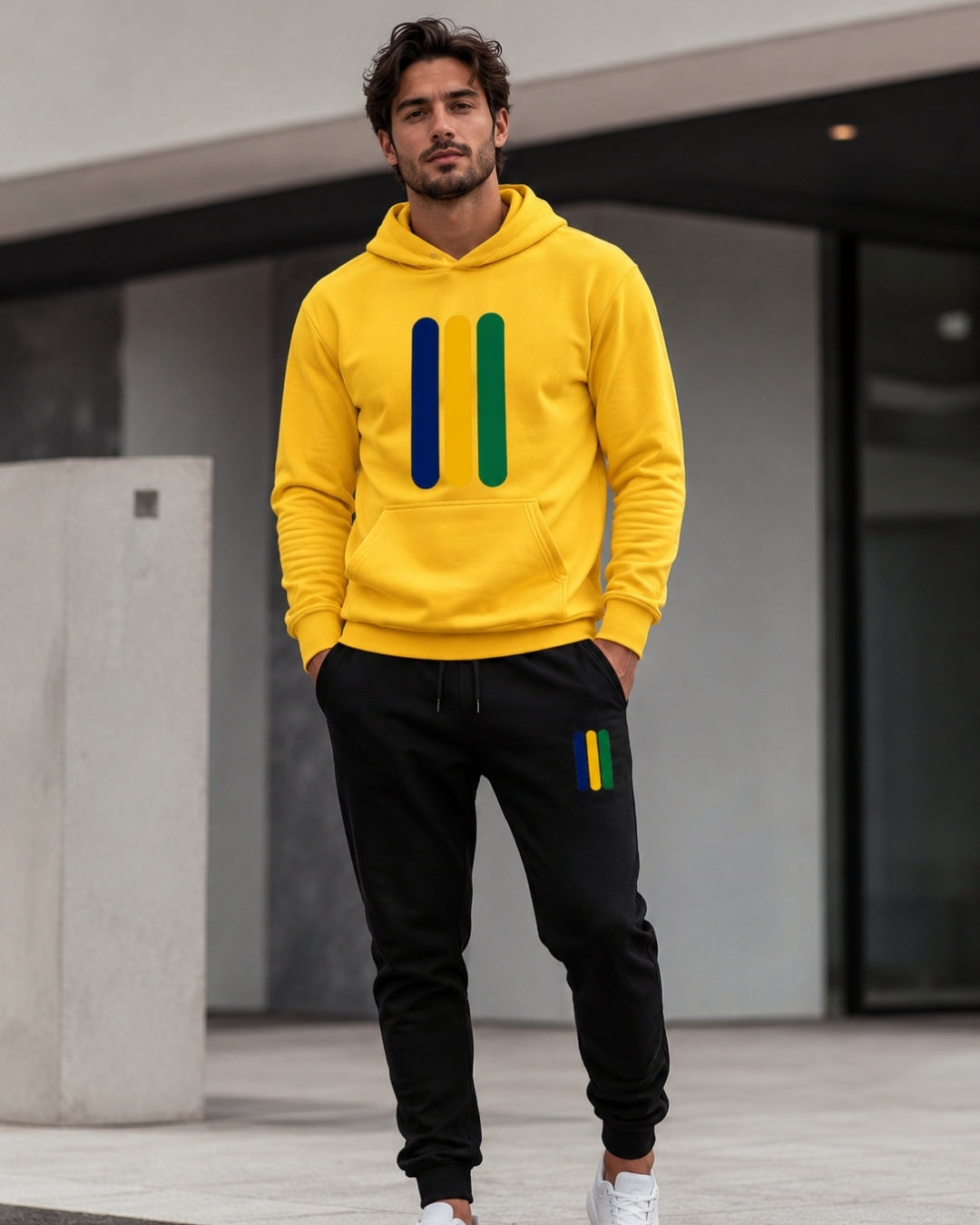 Conjunto Brasil Minimalista Com Calça Jogger Estilo Casual Urbano