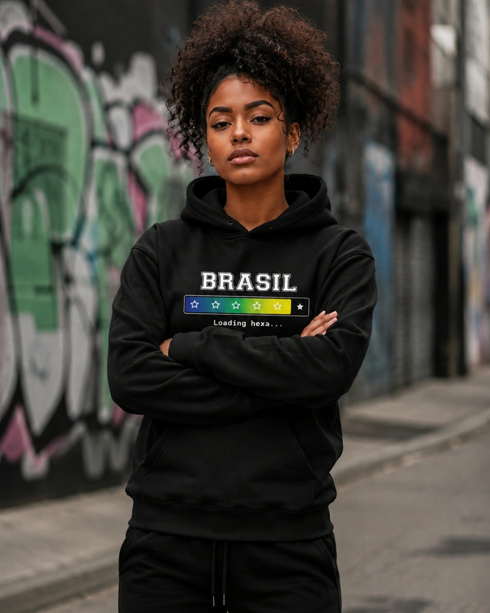 Conjunto Brasil Loading Hexa Com Calça Jogger Estilo Casual Urbano