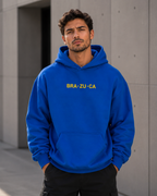 Moletom Brasil Bra Zu Ca Estampa Costas Com Capuz Casual