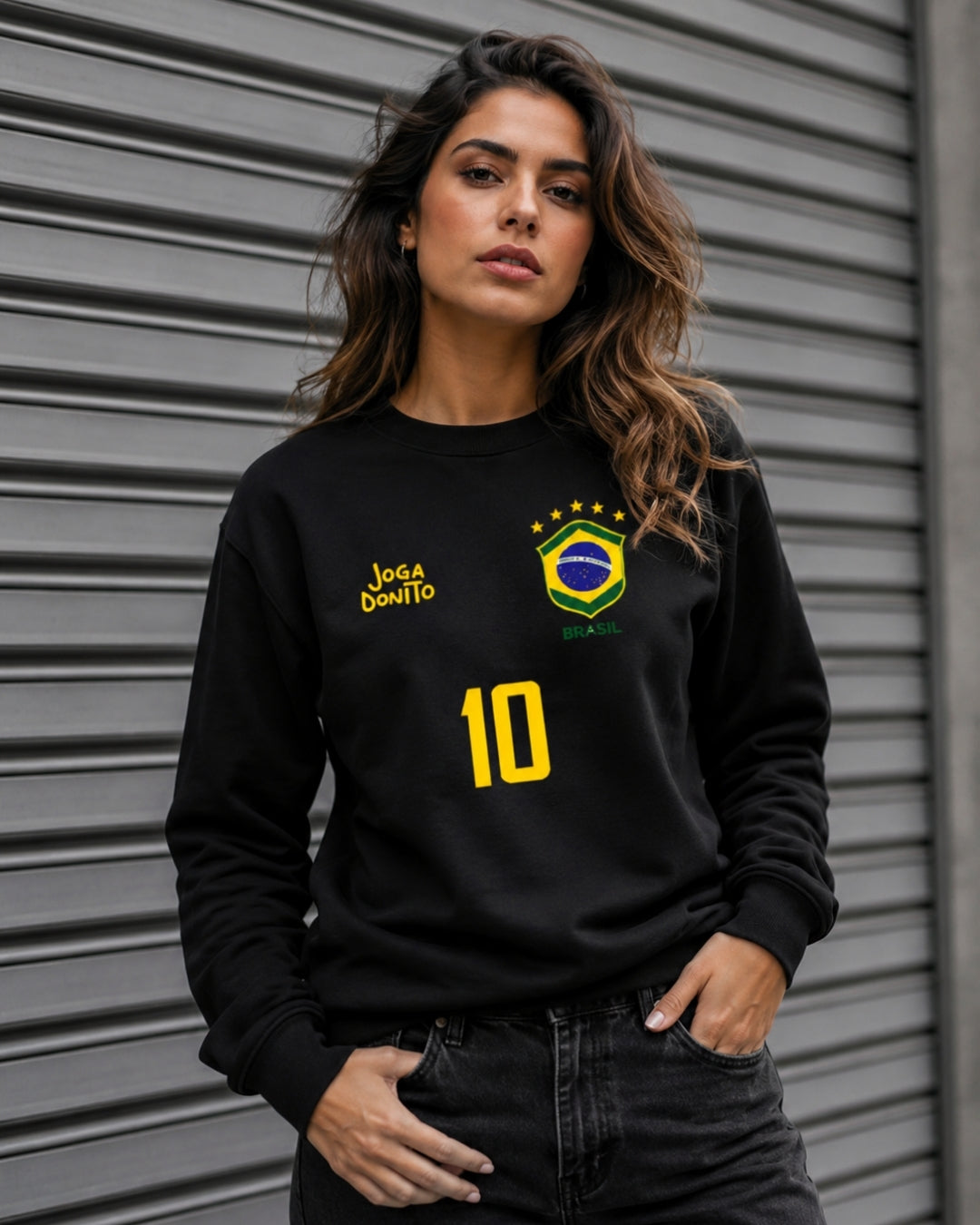 Moletom Brasil 10 Escudo Nacional Estilo Casual Esportivo Urbano