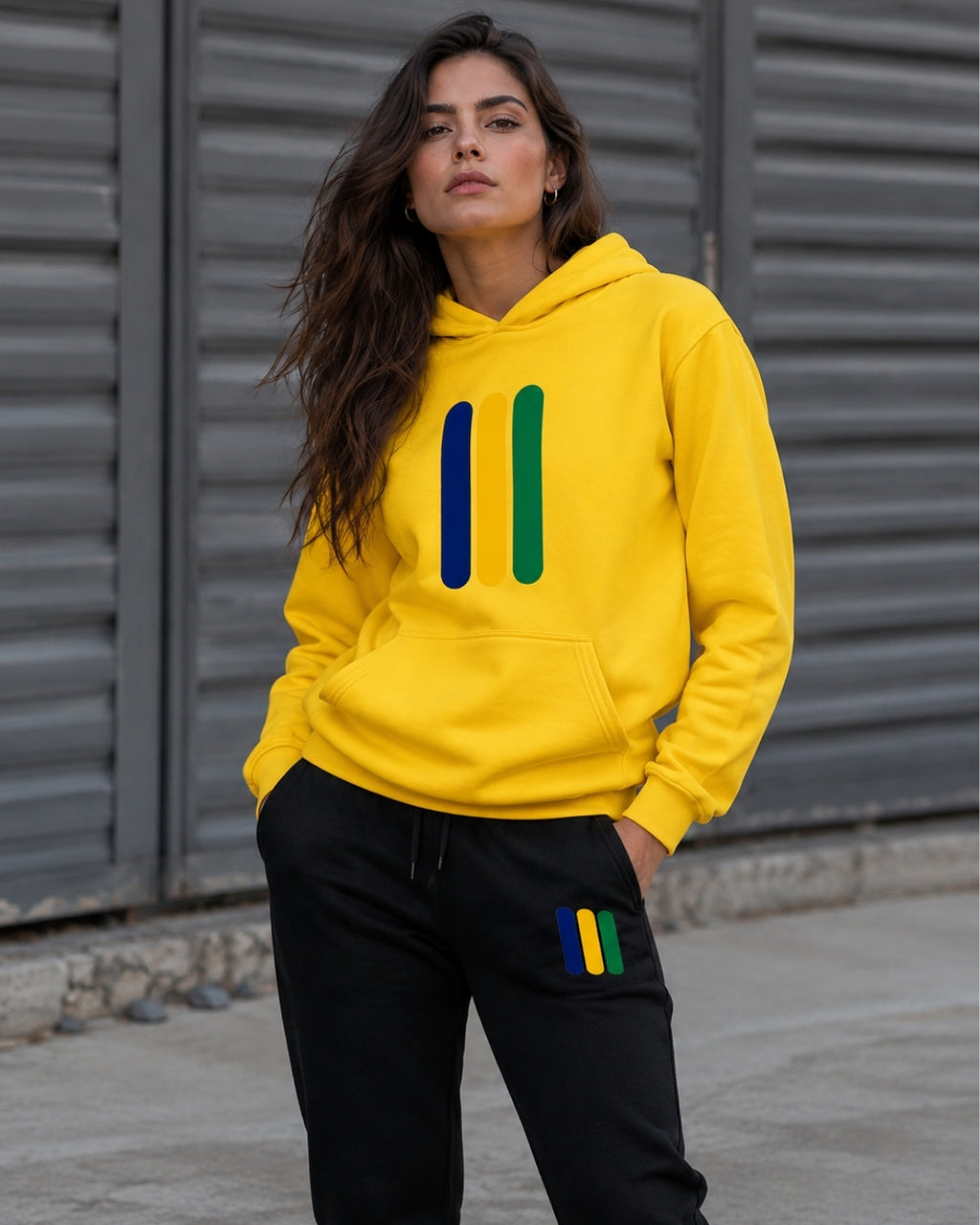 Conjunto Brasil Minimalista Com Calça Jogger Estilo Casual Urbano