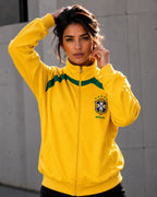 Moletom Brasil Jaqueta Com Zíper Escudo Nacional Casual