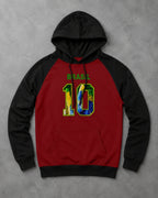 Moletom Brasil 10 Estampa Bandeira Com Capuz Raglan Casual