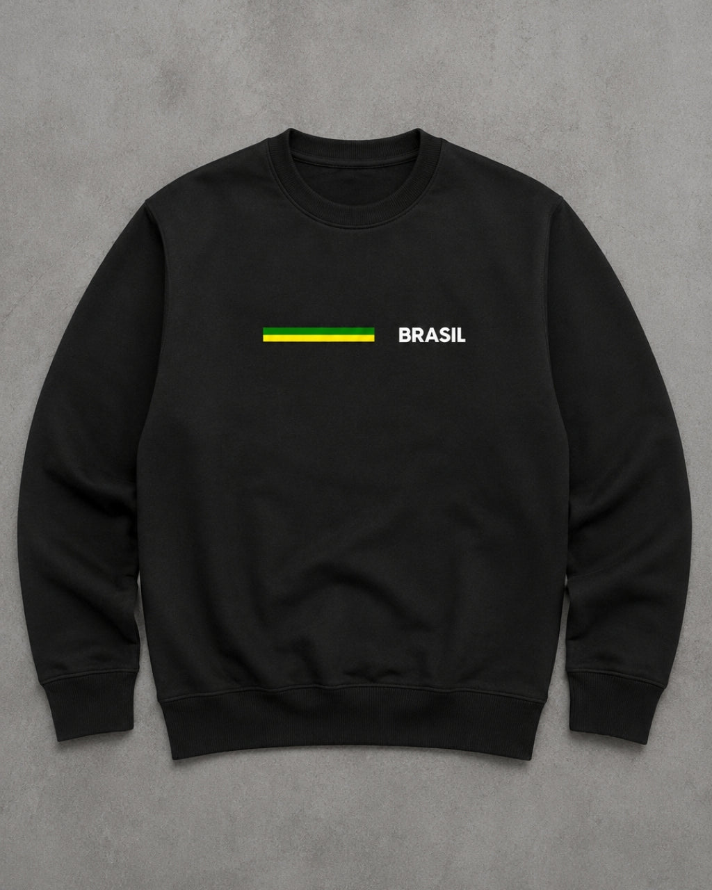 Moletom Brasil Minimalista Faixa Frontal Estilo Casual Urbano