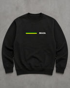 Moletom Brasil Minimalista Faixa Frontal Estilo Casual Urbano