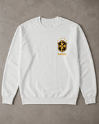 Moletom Brasil Escudo CBF Com Estrelas Estilo Casual Urbano
