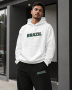Conjunto Brasil Estampa College Com Calça Jogger Casual Urbano