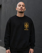 Moletom Brasil Escudo CBF Com Estrelas Estilo Casual Urbano